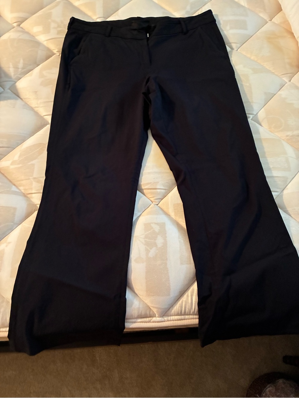 Black Wide-Leg Dress Pants
